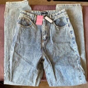 PrettyLittleThing Light Blue Relaxed Jeans 6 Tall